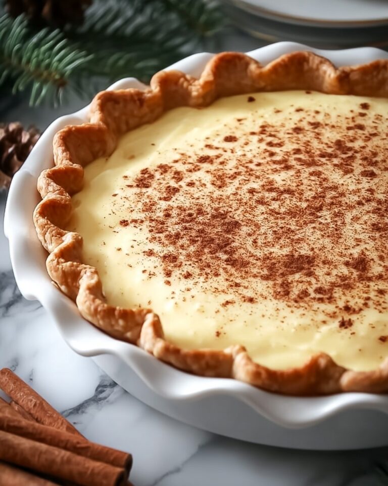 Christmas Eve Cinnamon-Vanilla Creamy Custard Pie Recipe