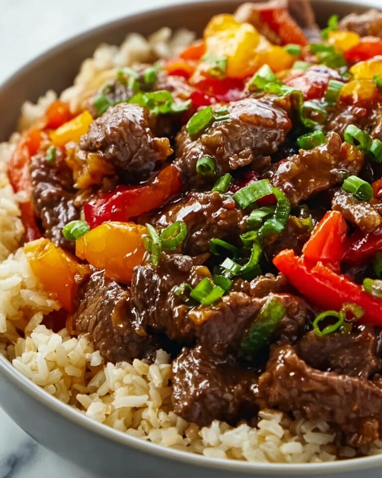 Beef and Pepper Rice Bowl Recipe