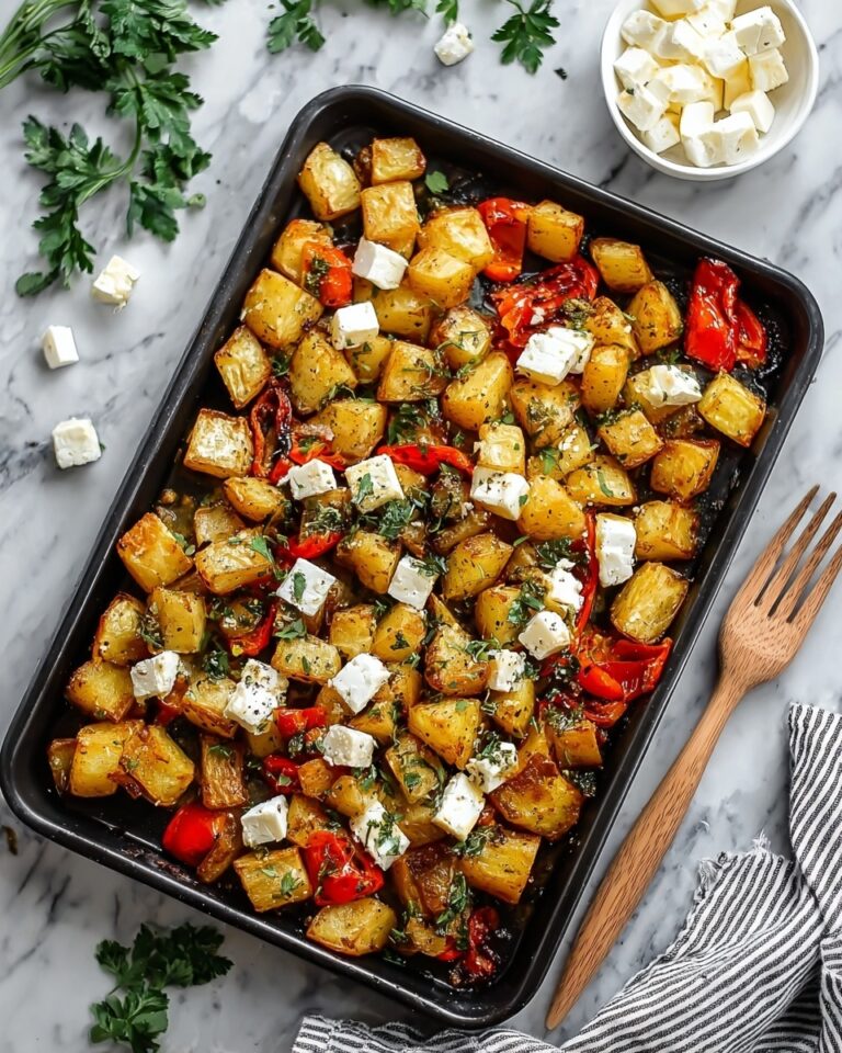 Greek Roasted Potatoes With Peppers & Feta Recipe
