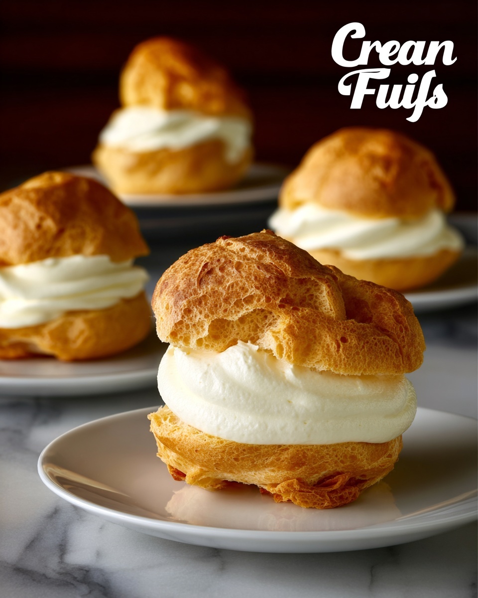 Cream Puffs with Vanilla Pudding and Whipped Cream Filling Recipe - Recipe Image