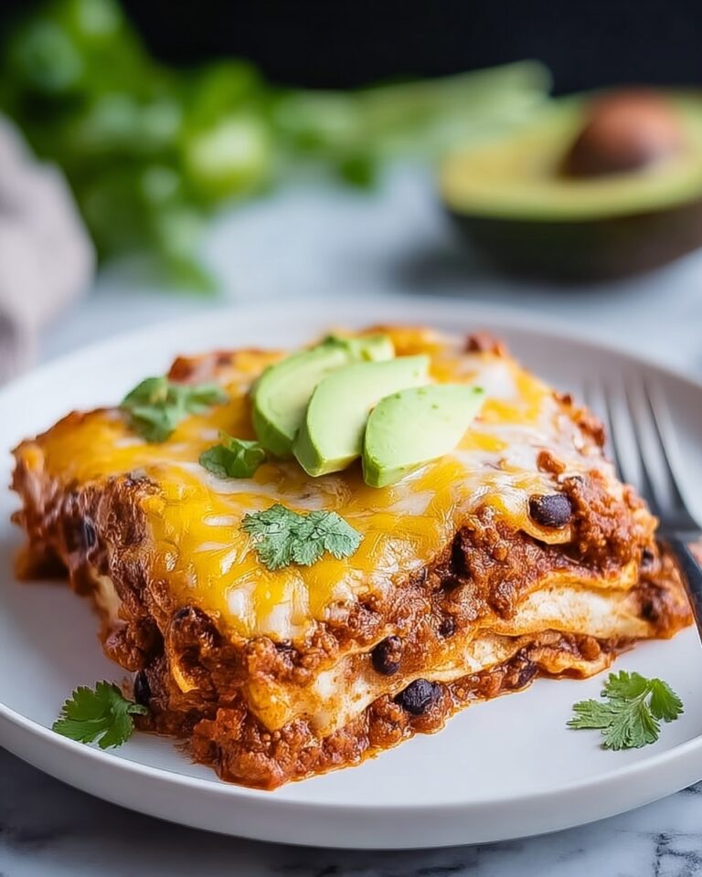 Cheesy Bean and Cheese Enchilada Casserole Recipe