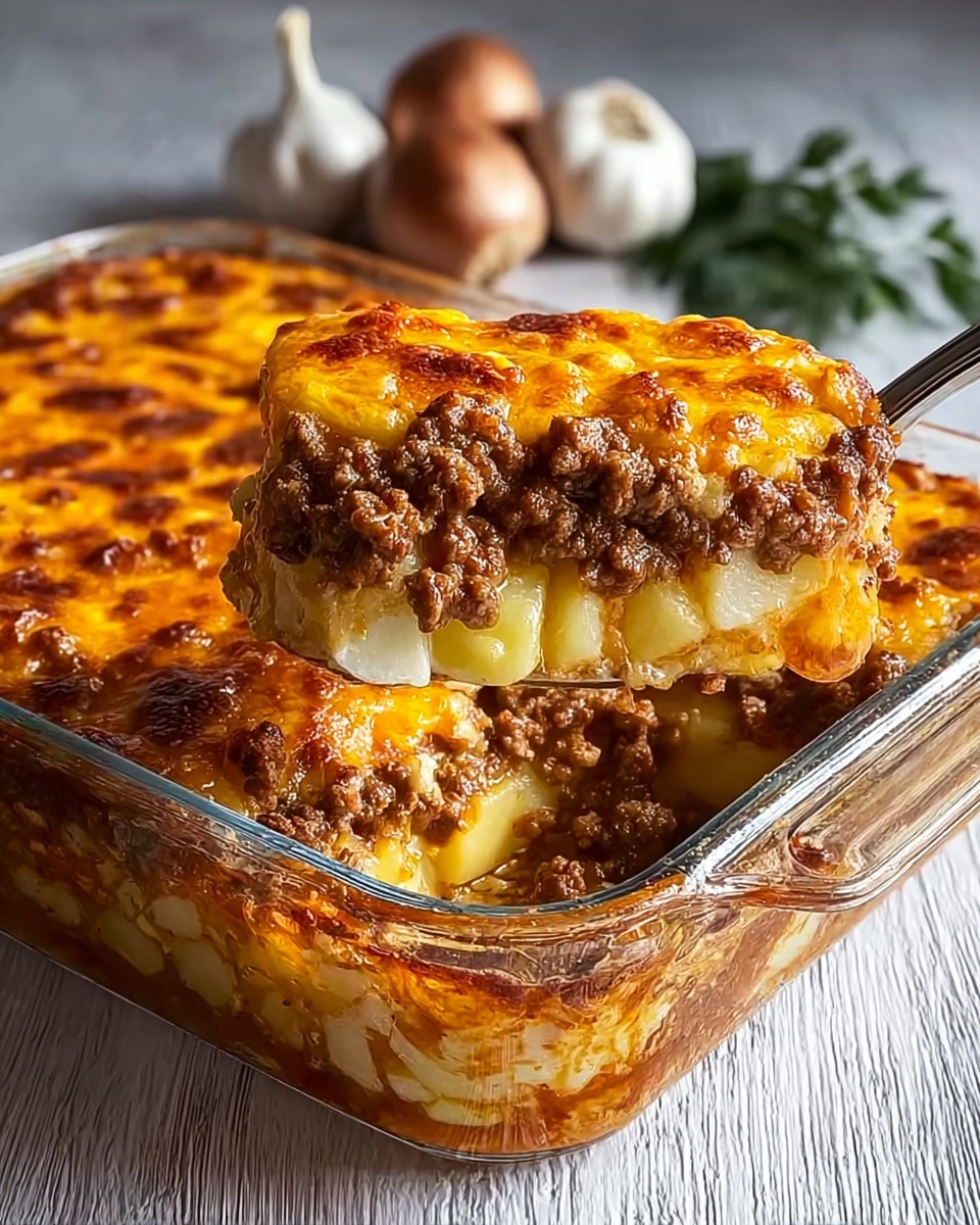 Mouthwatering Cheesy Hamburger Recipe - Recipe Image