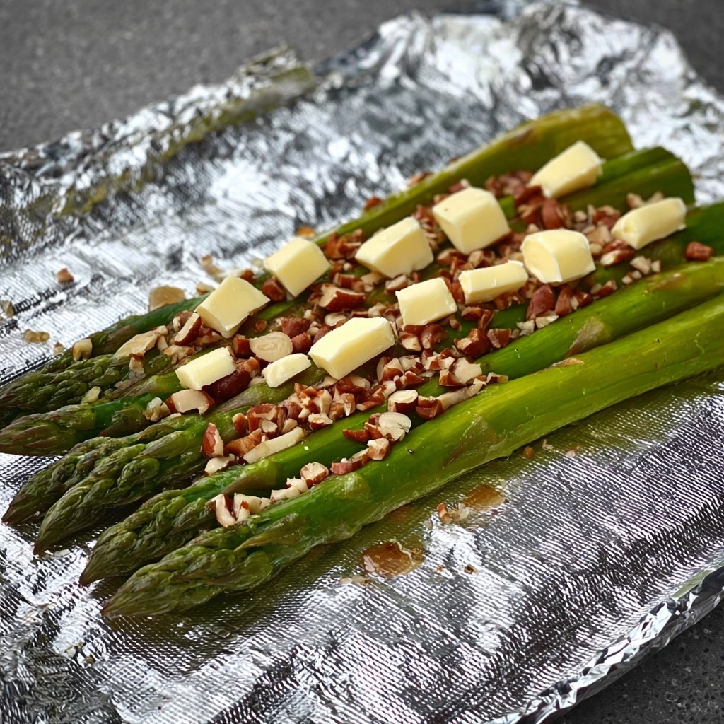 Grilled Almond Asparagus Recipe - Recipe Image