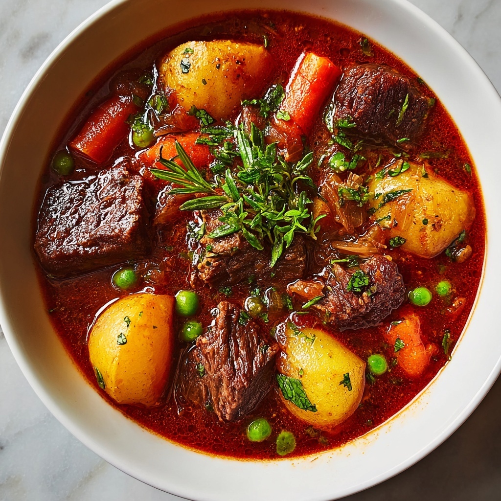 Hearty Slow-Simmered Savory Beef Stew Recipe - Recipe Image
