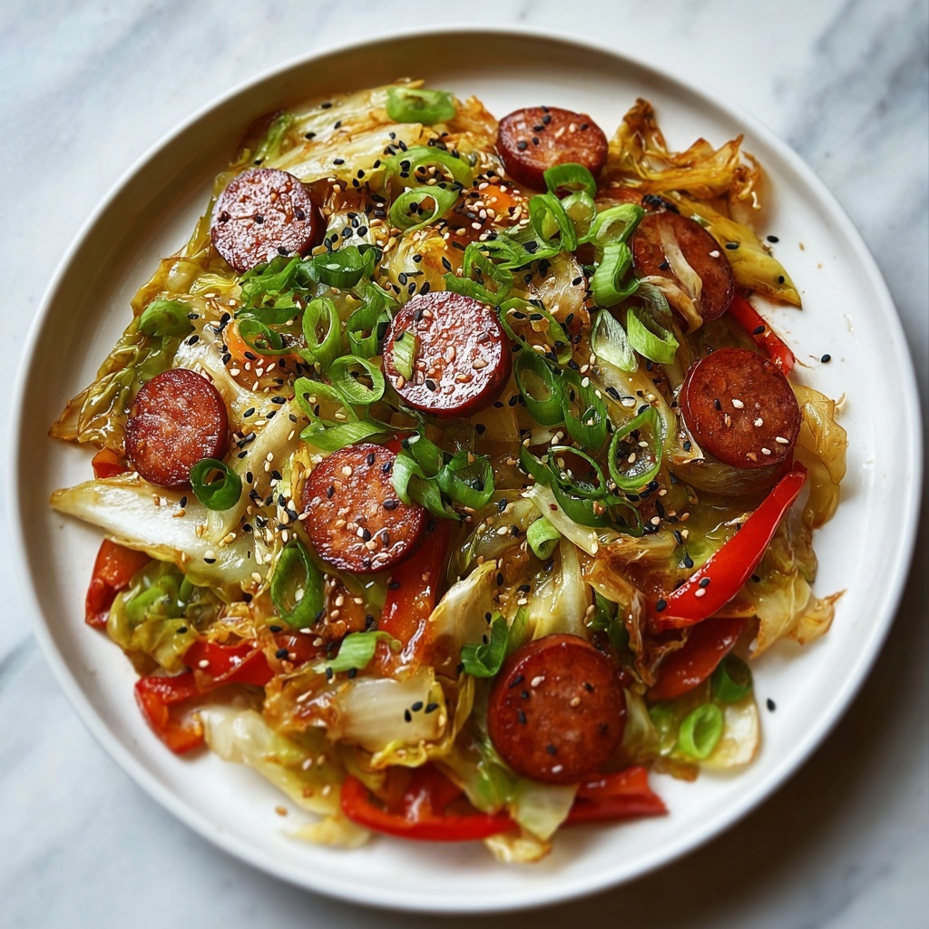 Sausage and Cabbage Stir Fry Recipe - Recipe Image