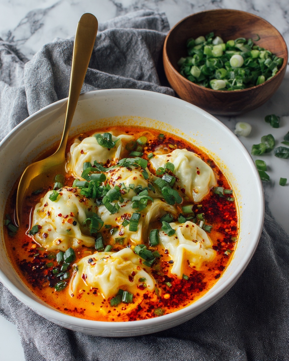Coconut Curry Soup with Vegan Dumplings and Chili Oil Recipe - Recipe Image