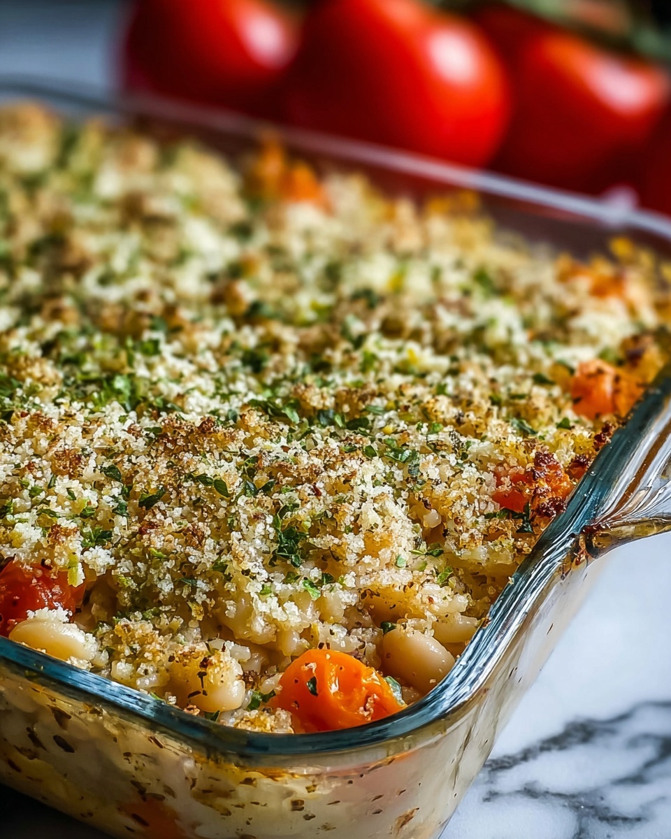 White Bean and Pesto Bake with Brown Rice Recipe - Recipe Image