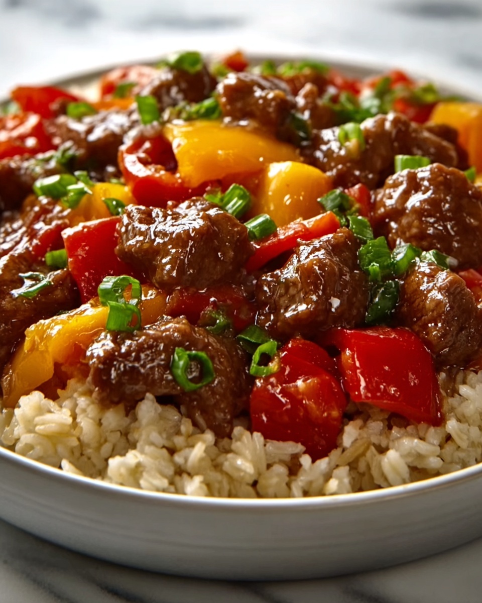 Beef and Pepper Rice Bowl Recipe - Recipe Image