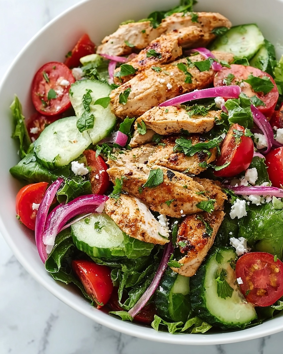 Fresh Greek Chicken Salad for a Light and Healthy Meal Recipe - Recipe Image