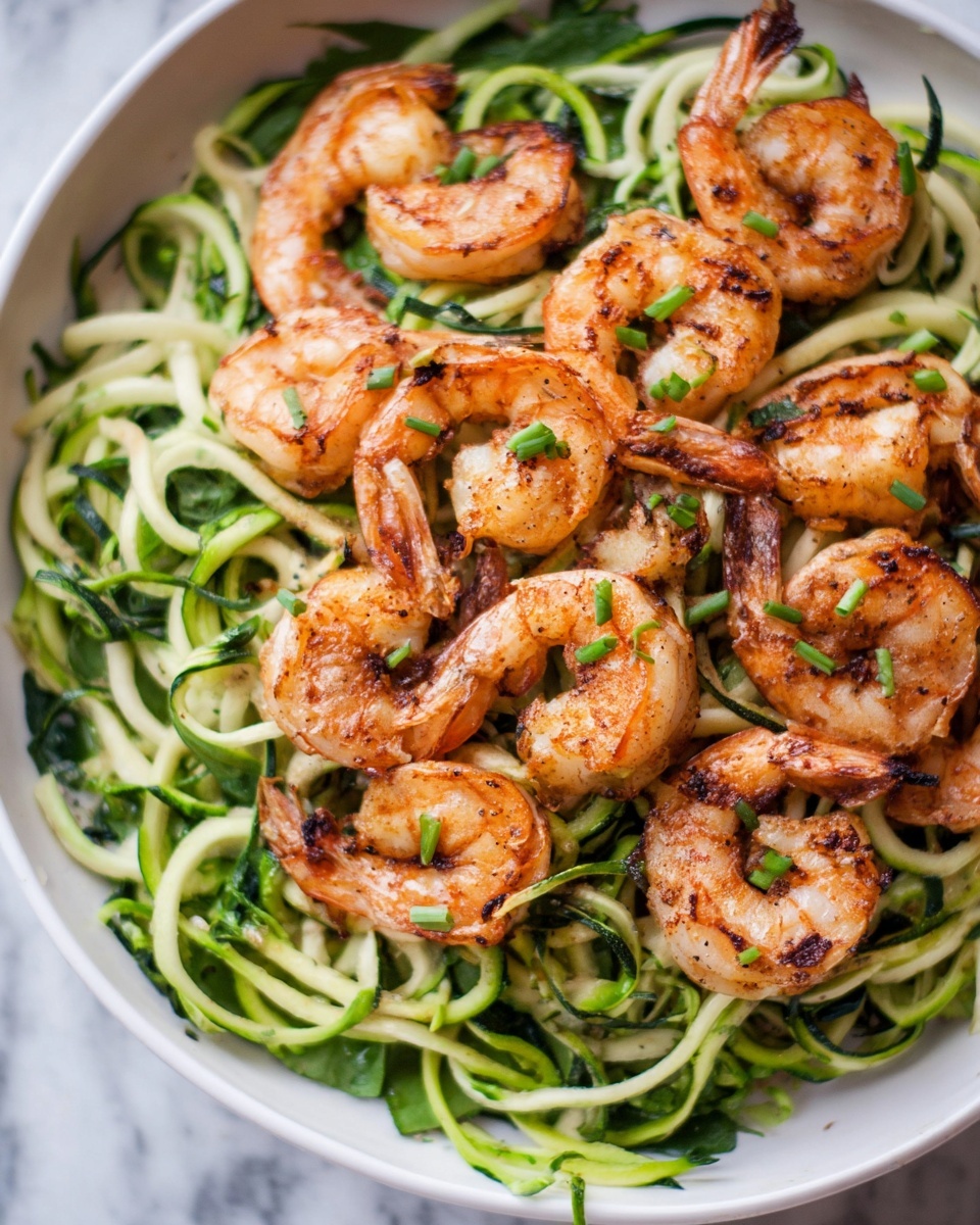 Grilled Chili Lime Shrimp Zoodles Recipe - Recipe Image