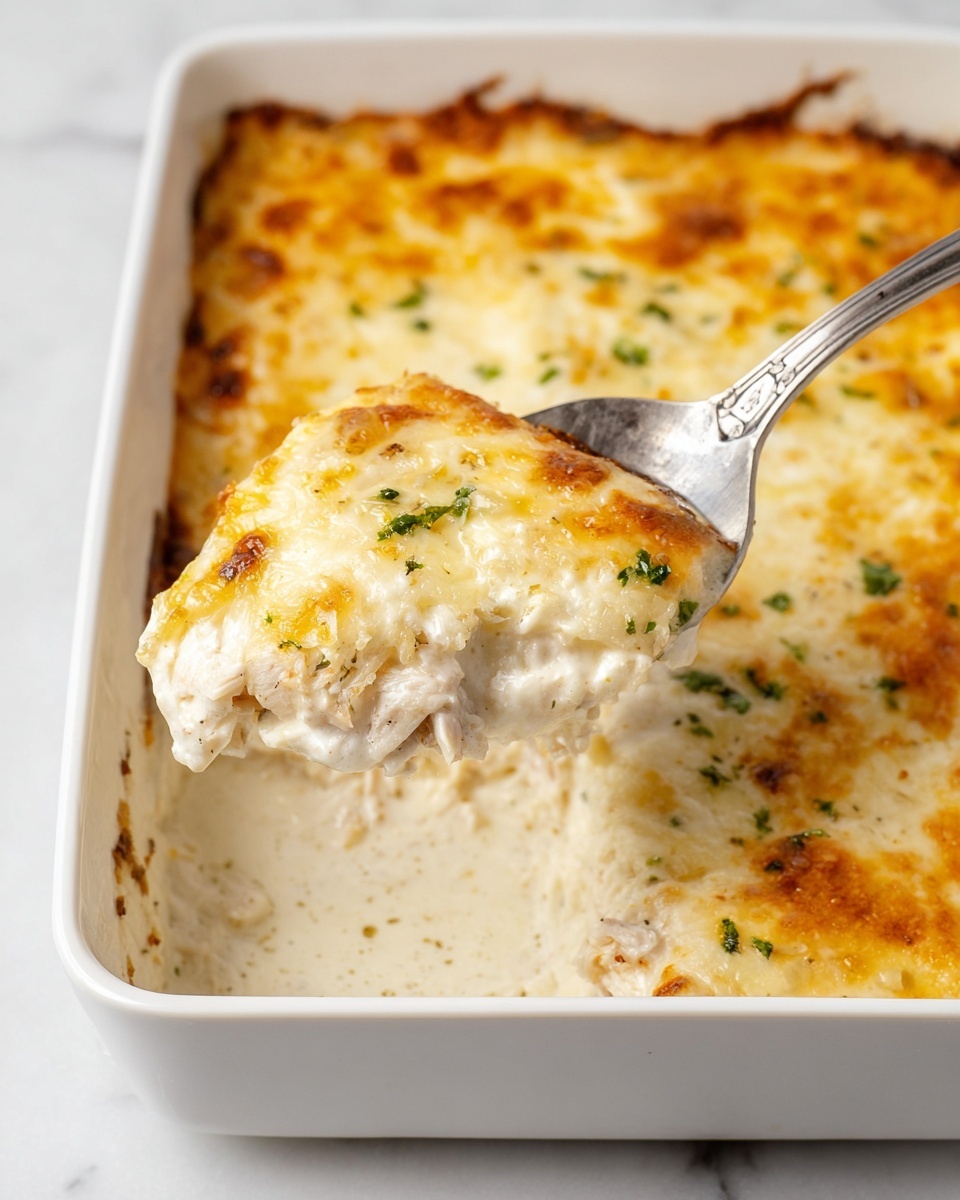 Chicken Alfredo Ravioli Bake Recipe - Recipe Image