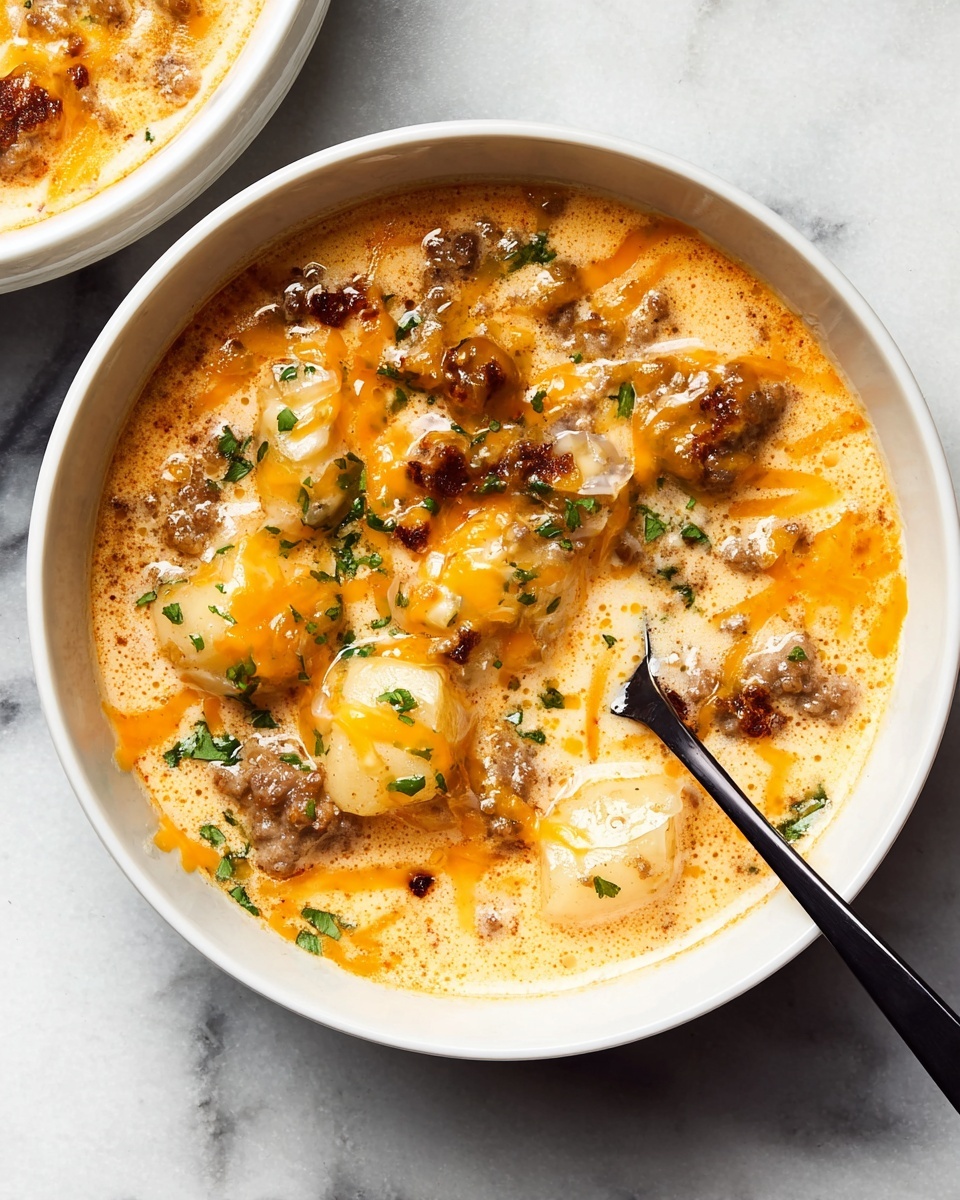 Cheesy Sausage and Potato Soup Recipe - Recipe Image