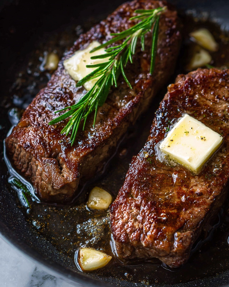 Pan-Seared Steak with Garlic Butter Recipe - Recipe Image
