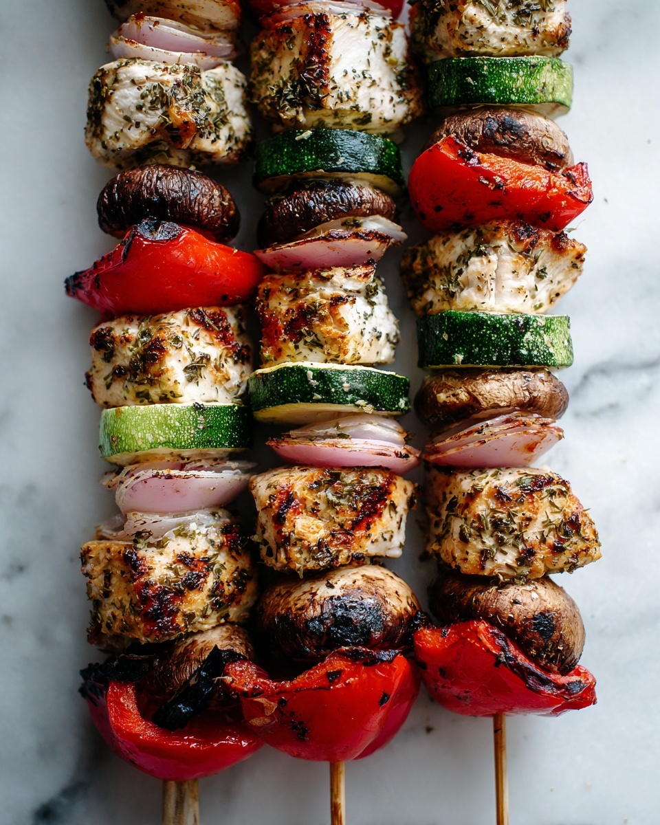 Grilled Chicken and Veggie Skewers with Lemon-Herb Marinade Recipe - Recipe Image
