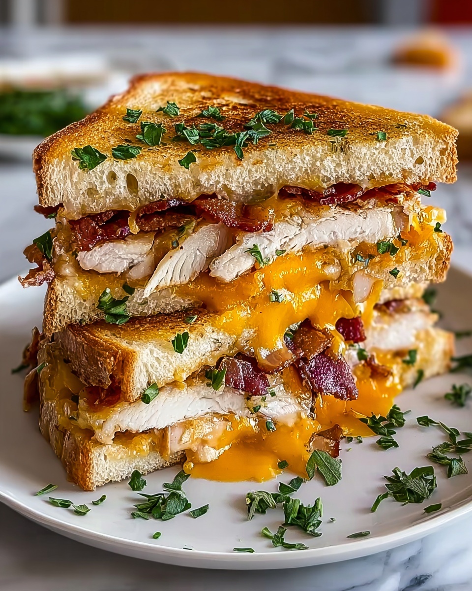 Cheddar and Bacon Turkey Melt on Sourdough Recipe - Recipe Image