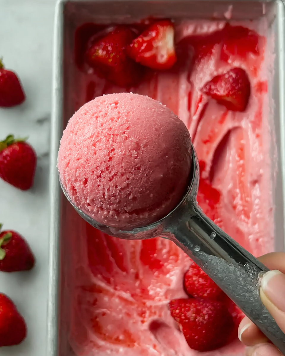 Easy Strawberry Sorbet Recipe - Recipe Image