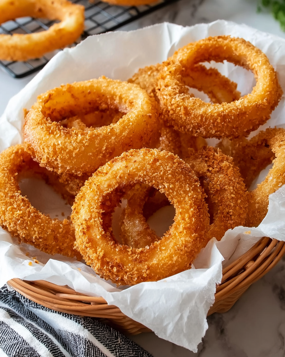 Crispy and Delicious Keto Onion Rings – Low-Carb Snacking Made Easy Recipe - Recipe Image