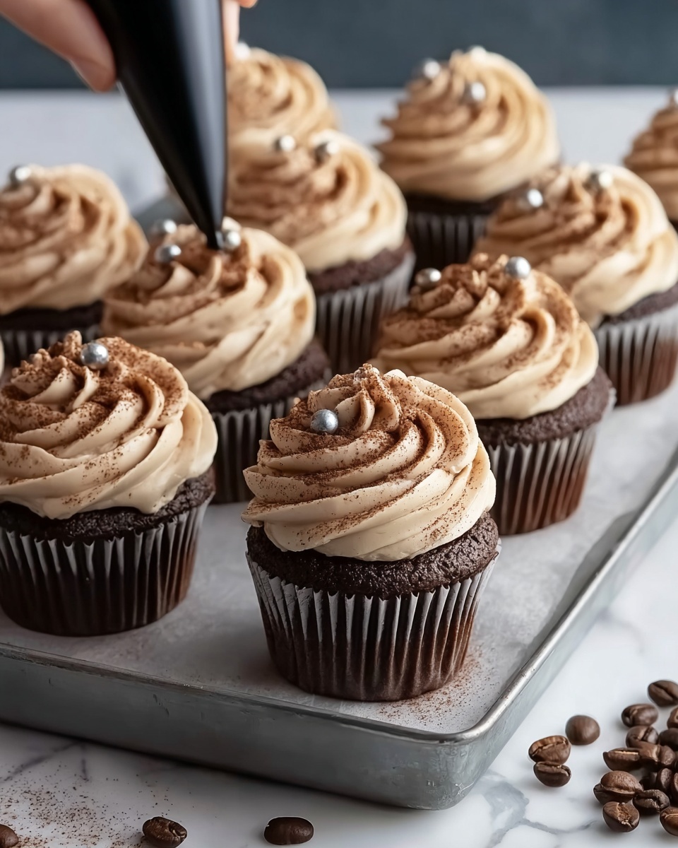 Decadent Espresso Cupcakes with Rich Espresso Buttercream Recipe - Recipe Image