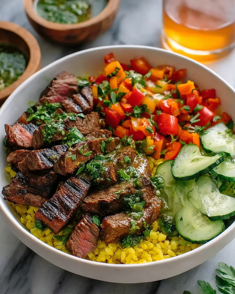 Flavor-Packed Mediterranean Steak Bowl Recipe - Recipe Image