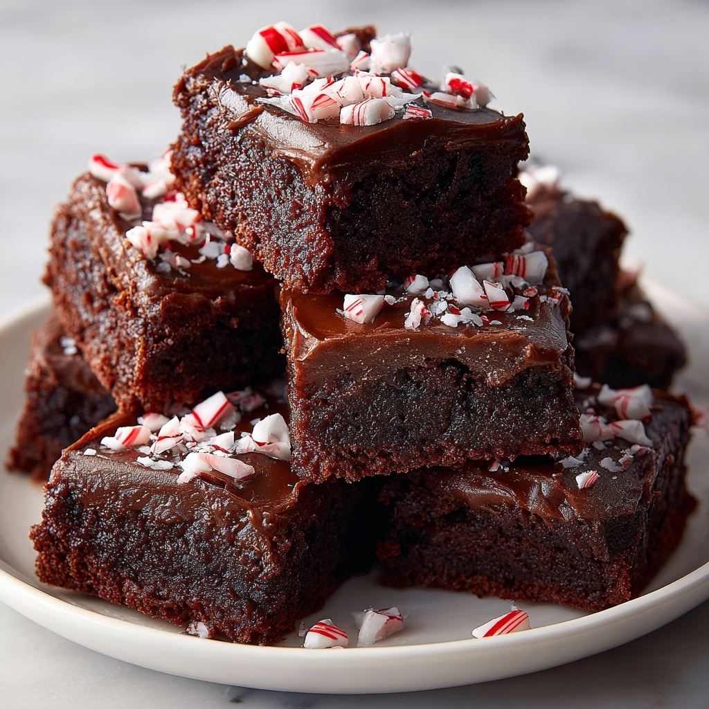 Double Peppermint Ganache Brownies Recipe - Recipe Image