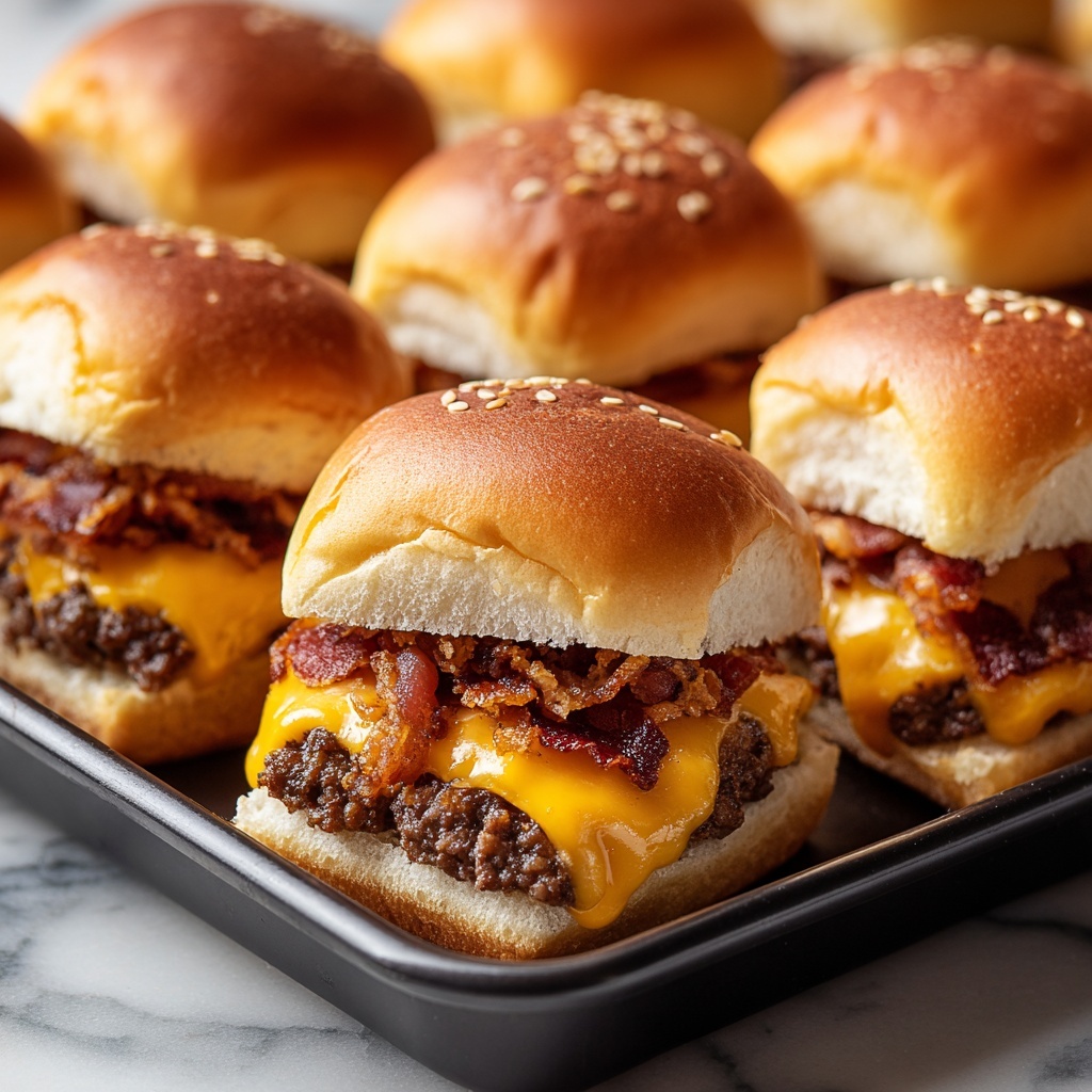 Oven Bacon Cheeseburger Sliders Recipe - Recipe Image