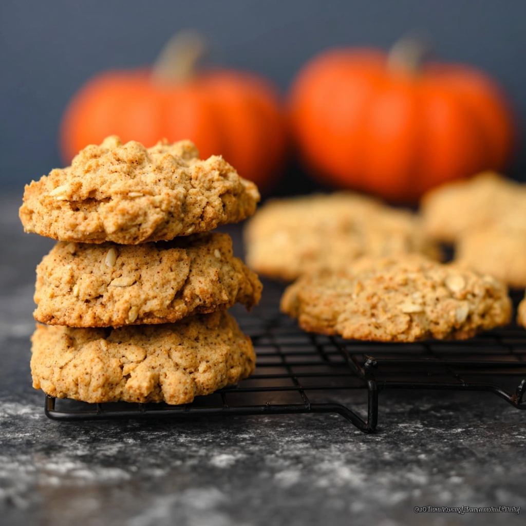 Gluten Free Pumpkin Oatmeal Cookies Recipe - Recipe Image