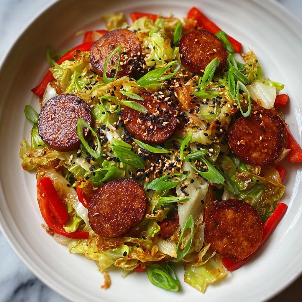 Sausage and Cabbage Stir Fry Recipe - Recipe Image