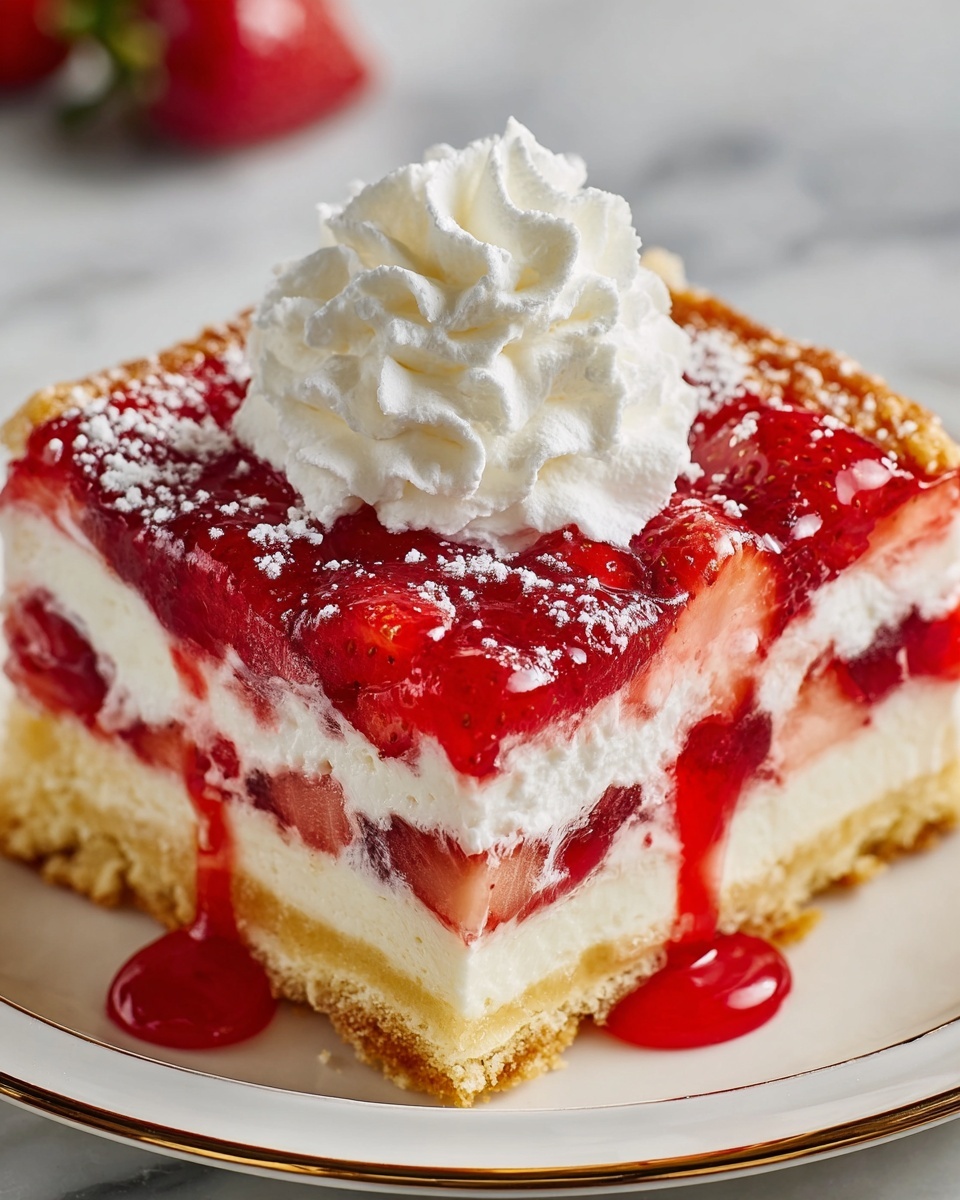 No-Fuss Strawberry Cheesecake Dump Cake Recipe - Recipe Image