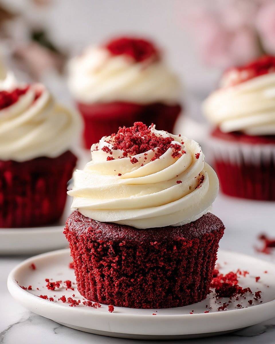 Red Velvet Cupcakes with Cream Cheese Frosting Recipe - Recipe Image