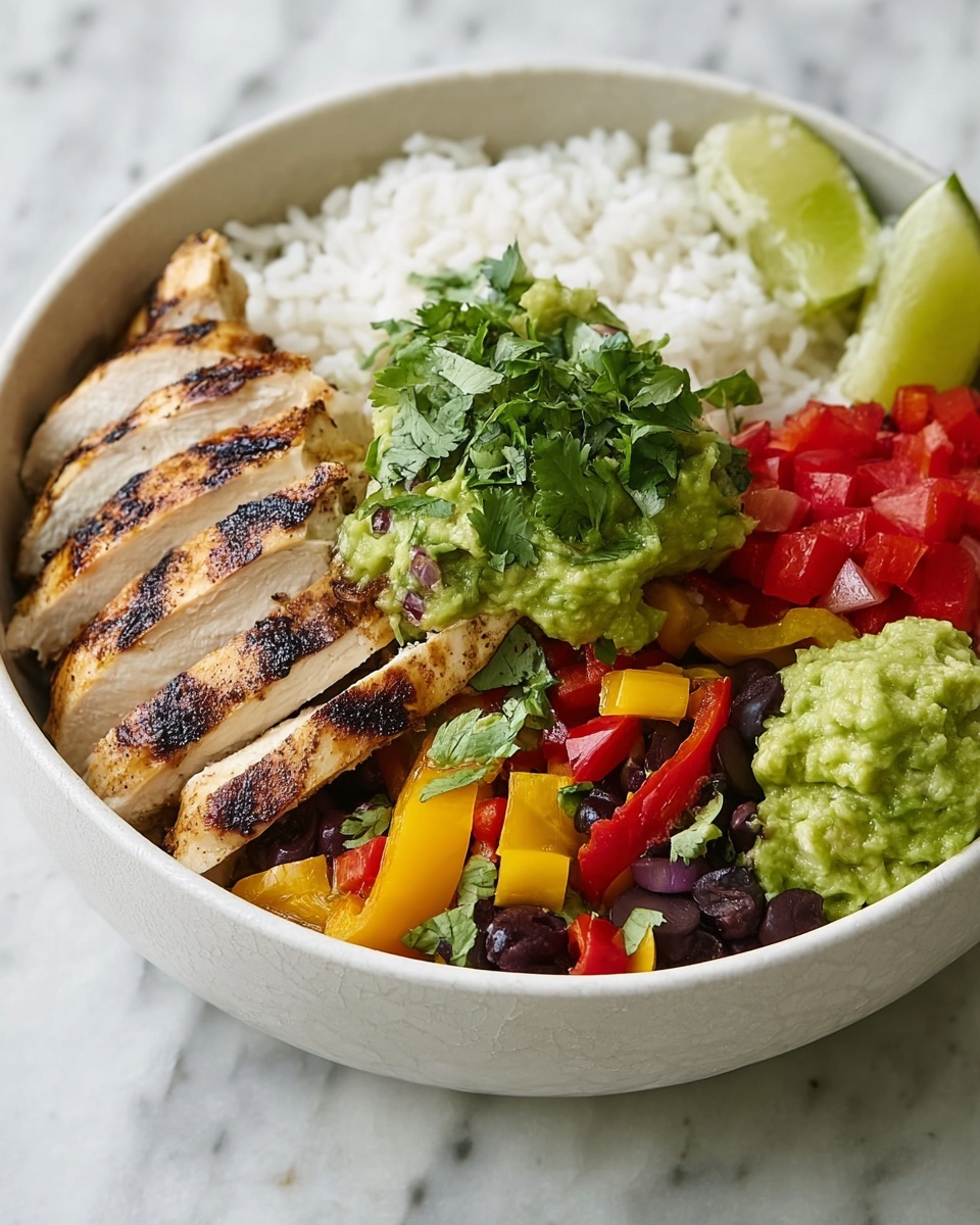 Simple Grilled Chicken Burrito Bowl Recipe - Recipe Image