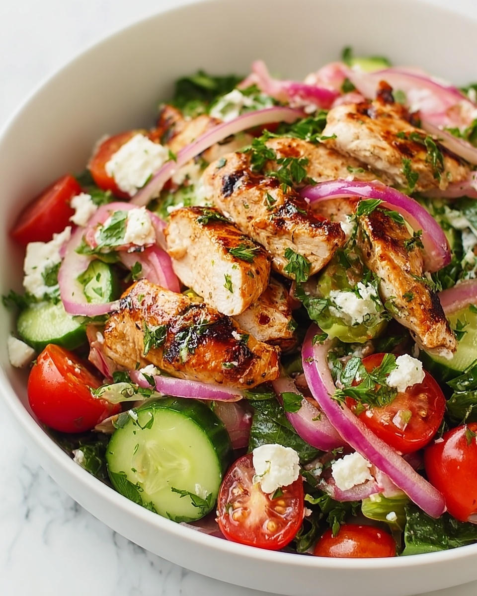 Fresh Greek Chicken Salad for a Light and Healthy Meal Recipe - Recipe Image