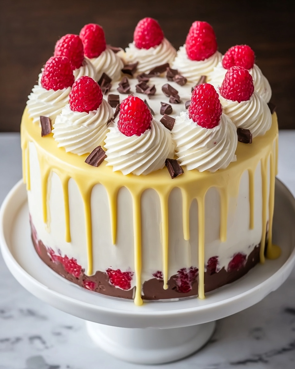 Easy White Chocolate Raspberry Cake Recipe - Recipe Image