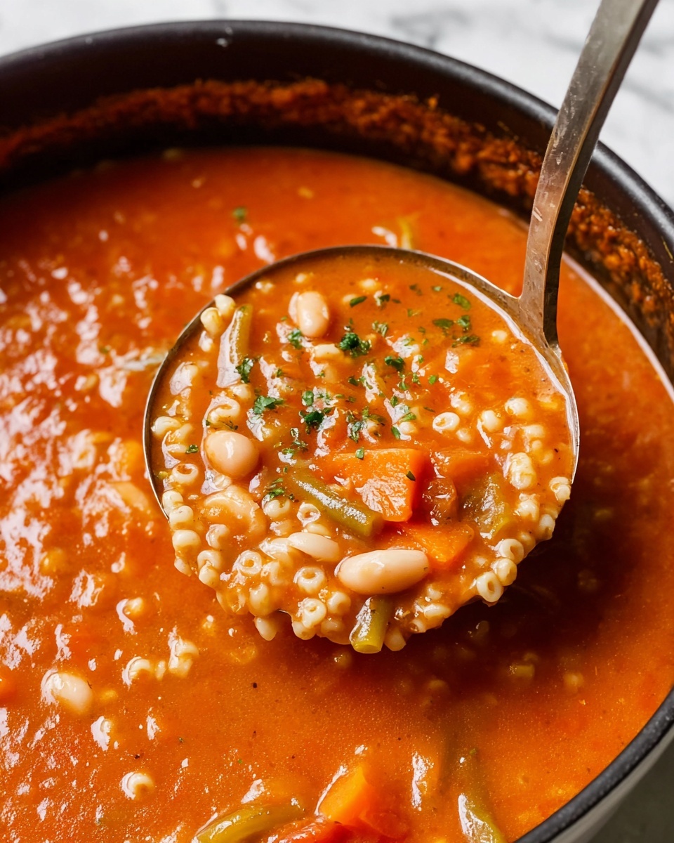 Hearty Minestrone Soup with Pasta and Vegetables Recipe - Recipe Image