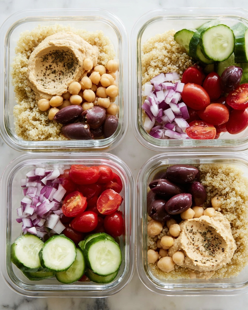 Mediterranean Vegan Meal Prep Bowls Recipe - Recipe Image