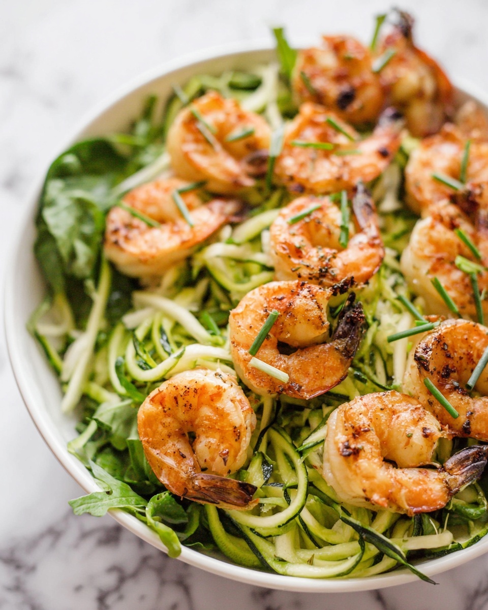 Grilled Chili Lime Shrimp Zoodles Recipe - Recipe Image