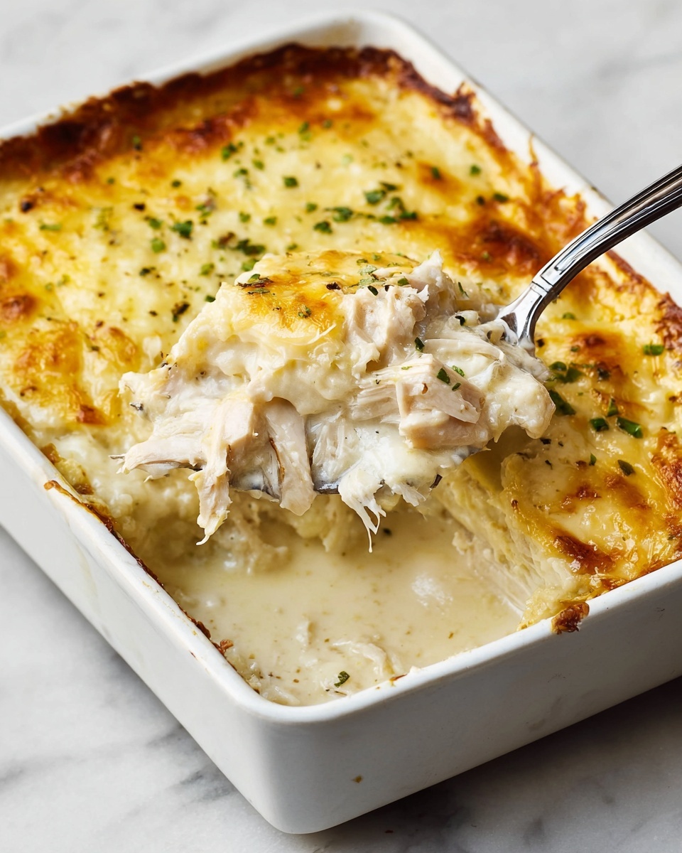 Chicken Alfredo Ravioli Bake Recipe - Recipe Image