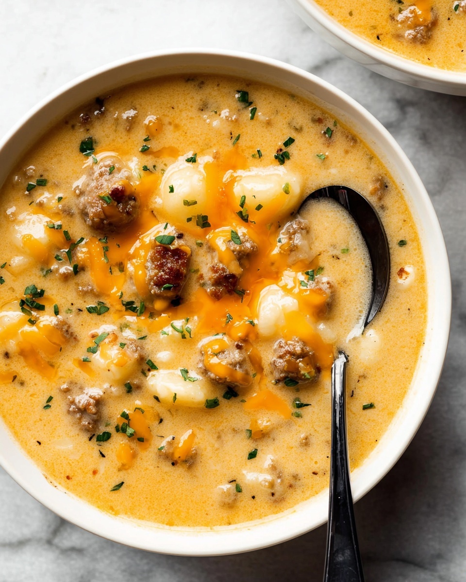 Cheesy Sausage and Potato Soup Recipe - Recipe Image
