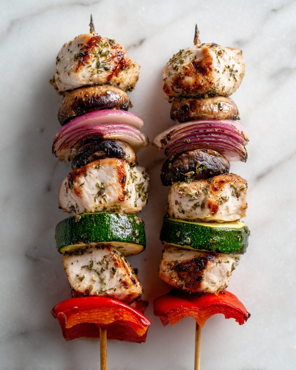 Grilled Chicken and Veggie Skewers with Lemon-Herb Marinade Recipe - Recipe Image