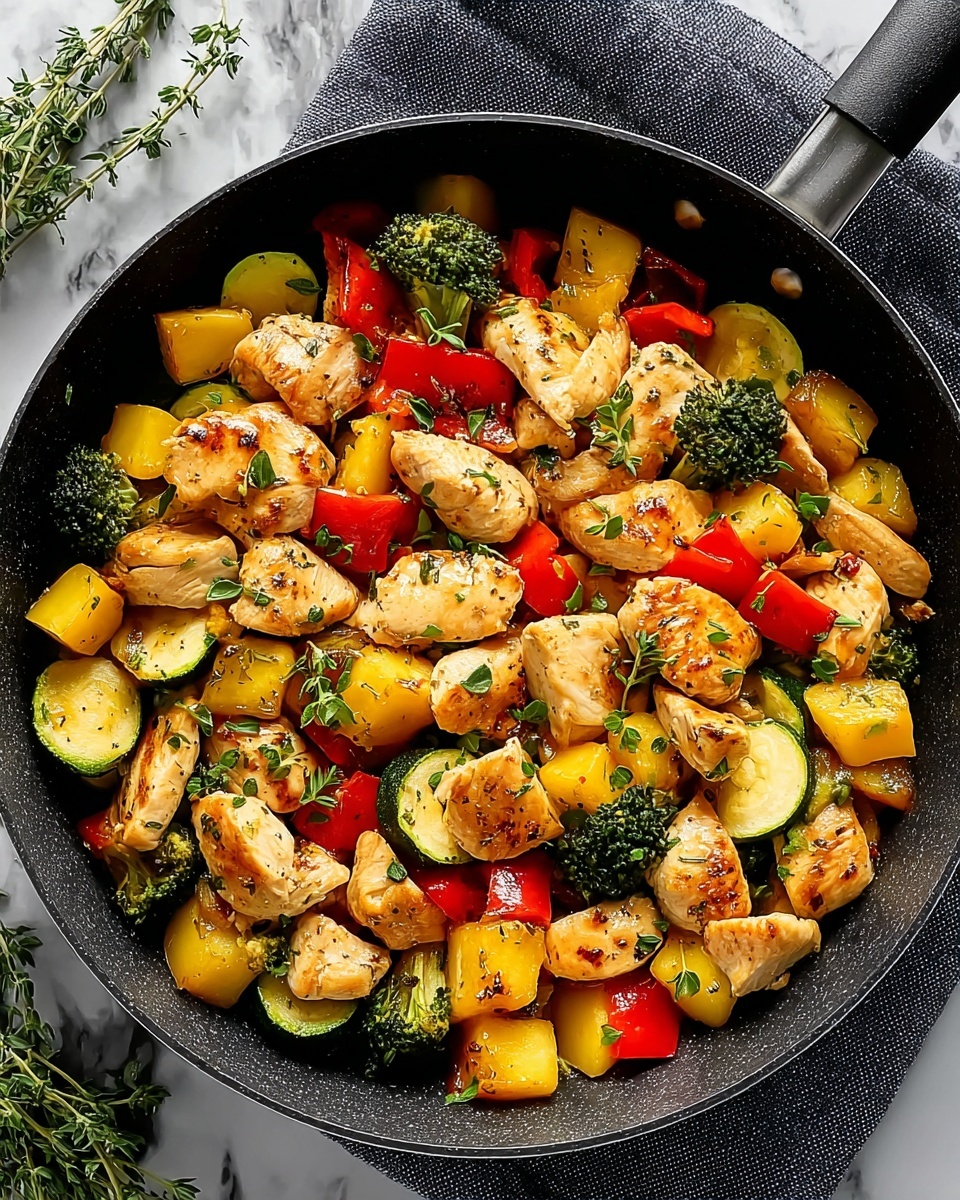 Chicken and Vegetable Skillet: A Simple and Healthy One-Pan Meal Recipe - Recipe Image