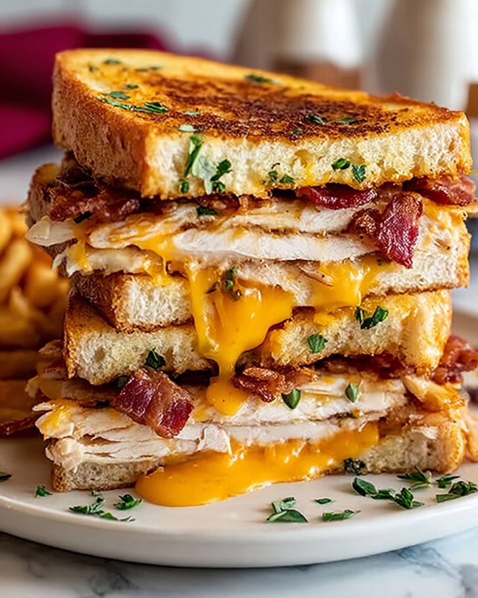 Cheddar and Bacon Turkey Melt on Sourdough Recipe - Recipe Image