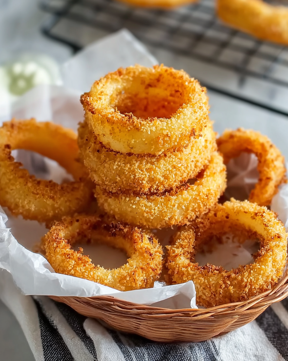 Crispy and Delicious Keto Onion Rings – Low-Carb Snacking Made Easy Recipe - Recipe Image