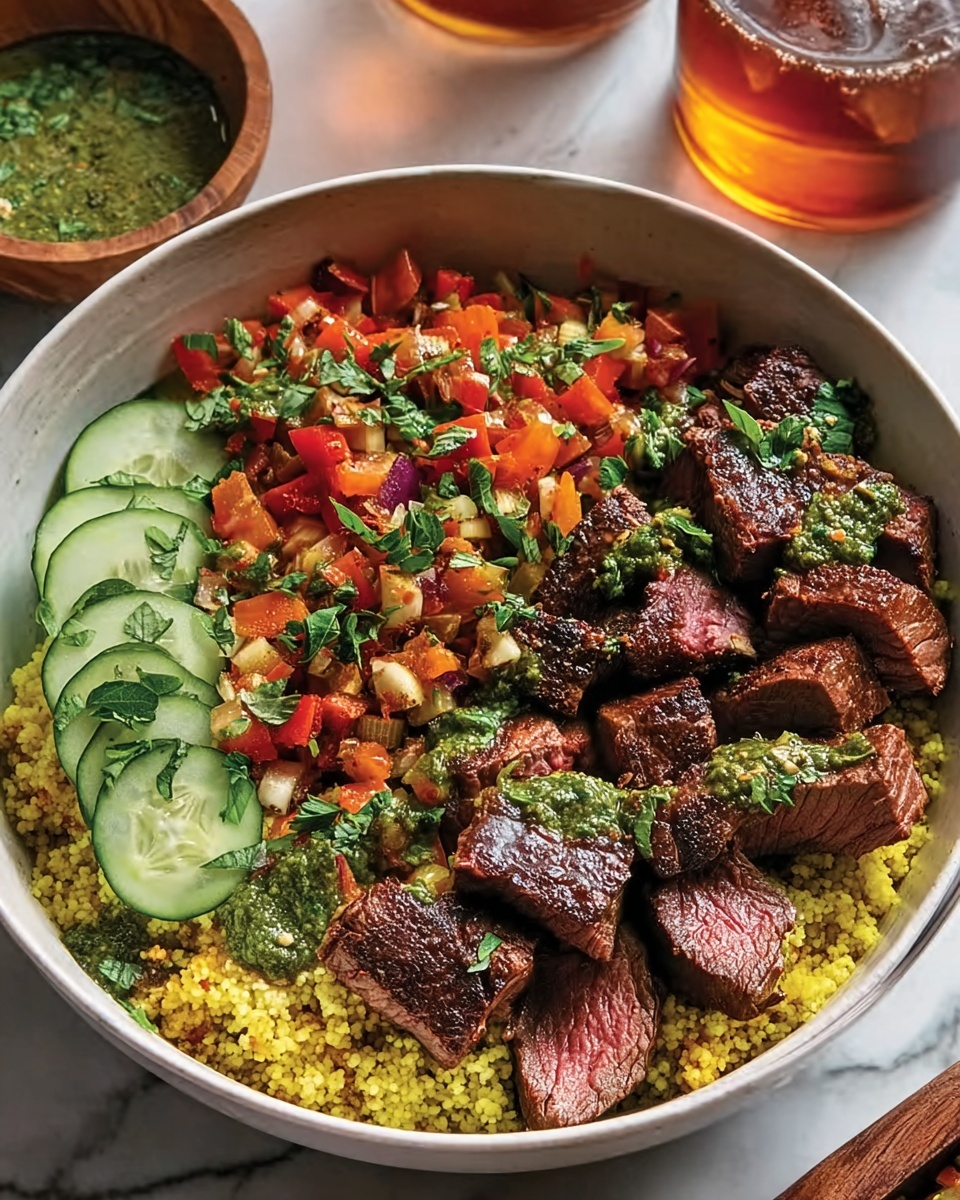 Flavor-Packed Mediterranean Steak Bowl Recipe - Recipe Image
