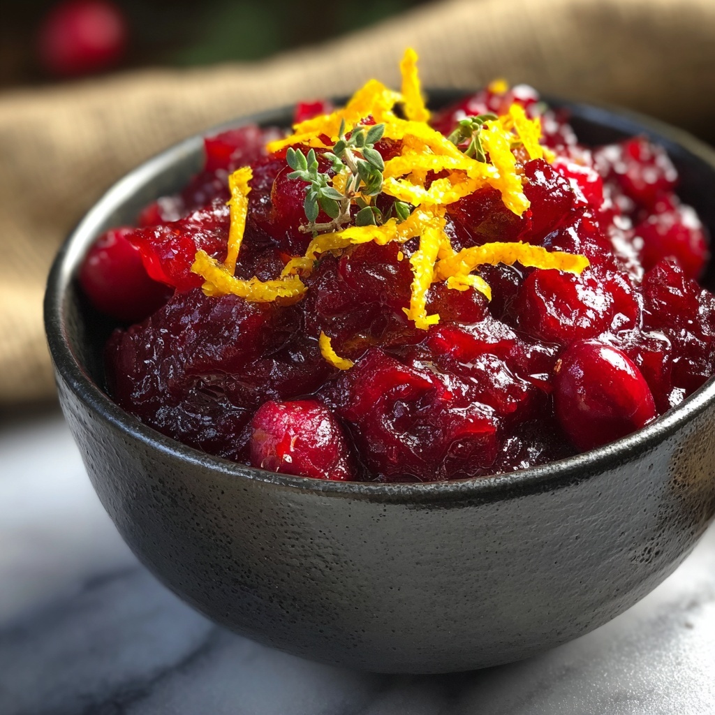 Zesty Orange Cranberry Sauce Recipe - Recipe Image