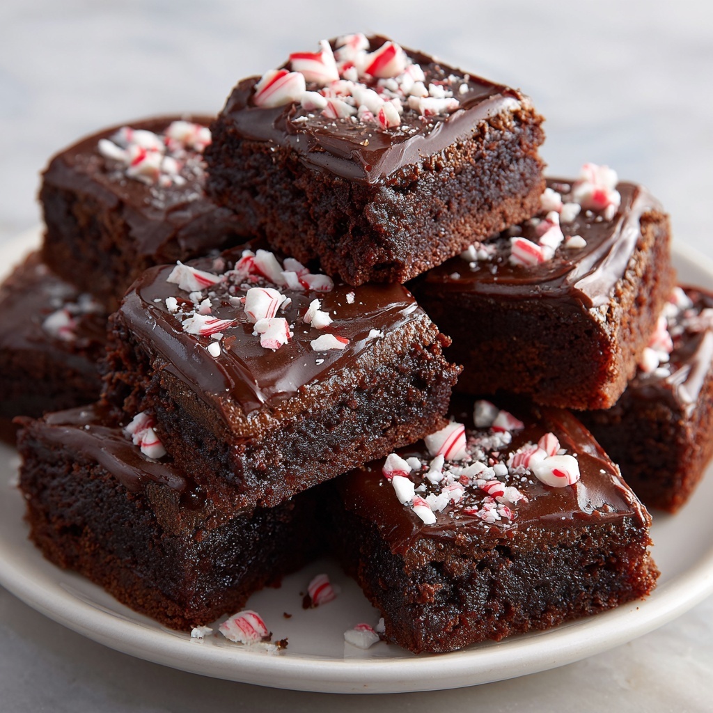 Double Peppermint Ganache Brownies Recipe - Recipe Image