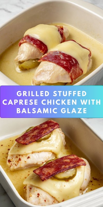 Grilled & Stuffed Caprese Chicken Recipe - Recipe Image