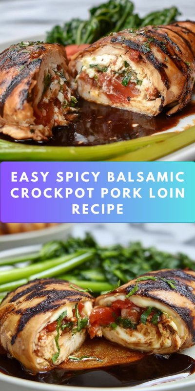 Spicy Balsamic Crockpot Pork Loin Recipe - Recipe Image