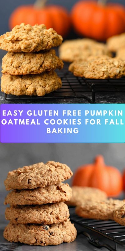 Gluten Free Pumpkin Oatmeal Cookies Recipe - Recipe Image