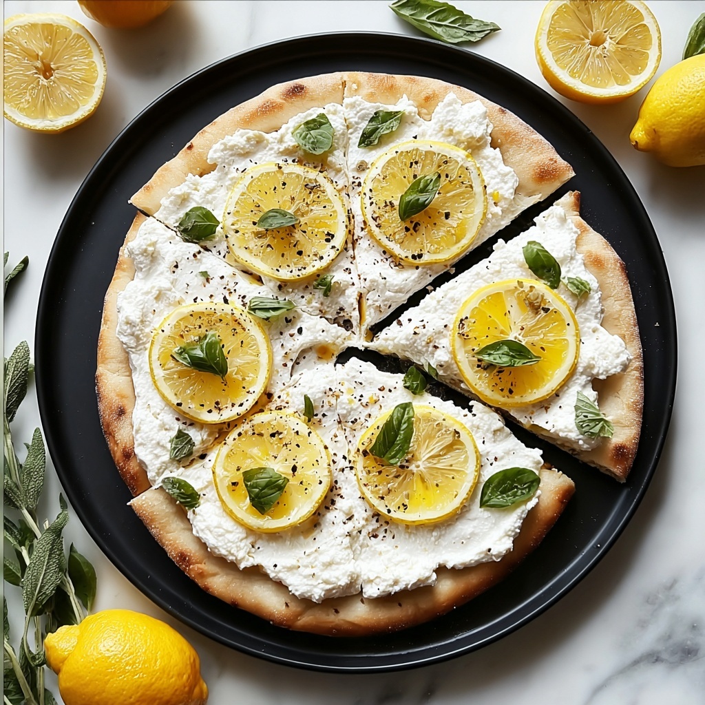 Lemon Ricotta Cheese Pizza with Honey and Thyme Recipe - Recipe Image