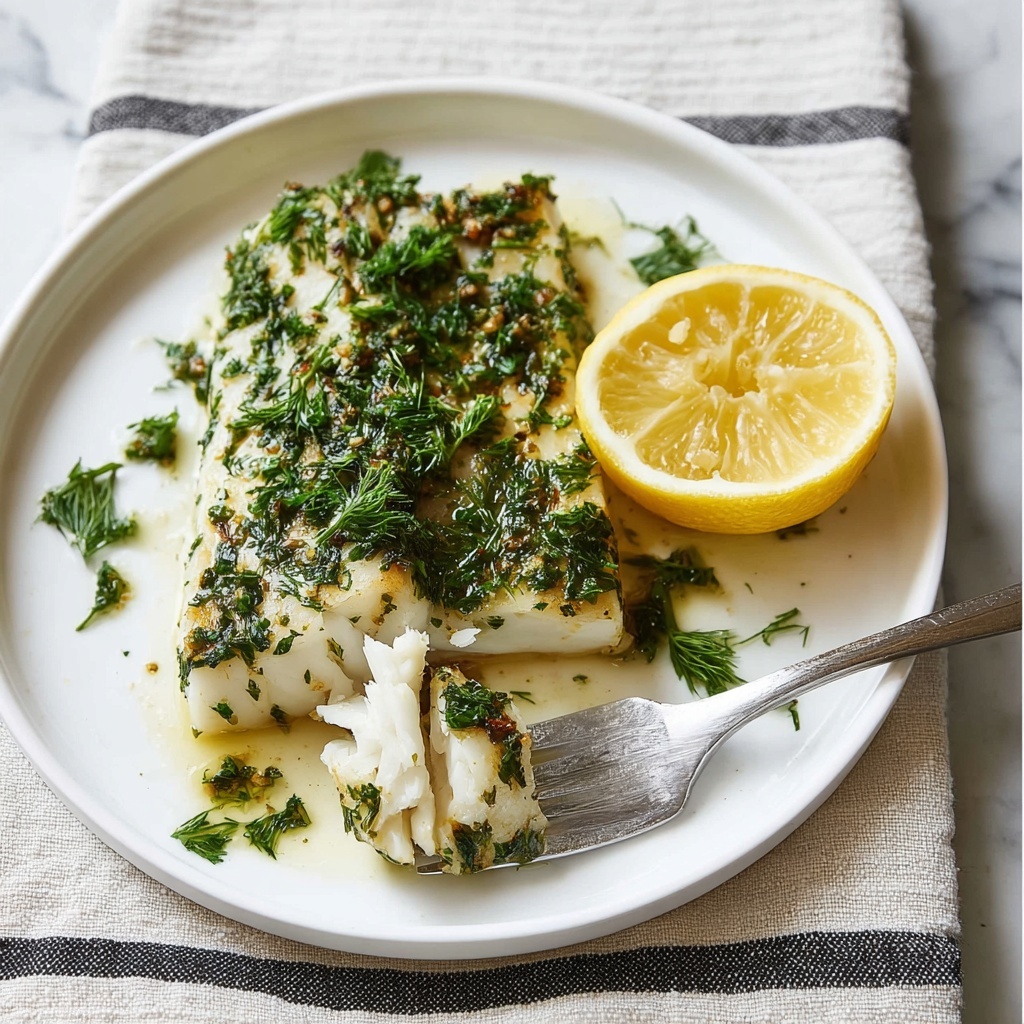 Pan Seared Halibut with Capers, Dill, and Lemon Recipe - Recipe Image