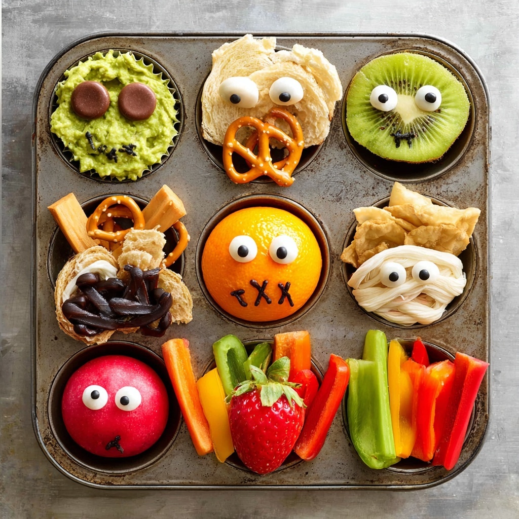 Healthy Halloween Monster Apple Snacks Recipe - Recipe Image